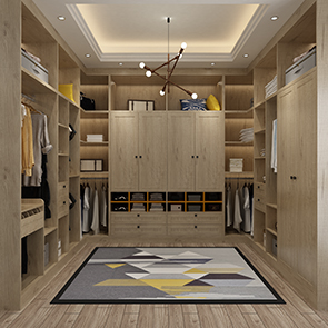 现代风格u型衣柜